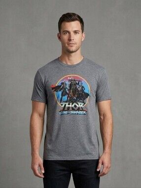 Jack of All Trades Marvel Thor Love and Thunder Graphic Tee Grey Size XXL Unisex